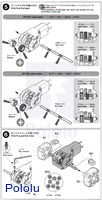 Instructions for Tamiya mini motor gearbox (8-speed) kit page&nbsp;3.