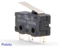 Snap-Action Switch with 16.7mm Lever: 3-Pin, SPDT, 5A