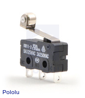 Snap-Action Switch with 16.3mm Roller Lever: 3-Pin, SPDT, 5A