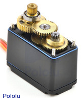 Metal gears and ball bearings of the Power HD high-speed digital servo DS120M.