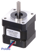 Stepper Motor: Bipolar, 200 Steps/Rev, 35x36mm, 2.7V, 1000mA