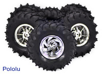 Dagu Wild Thumper 6WD all-terrain chassis wheels.
