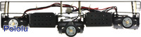 Side view of Dagu Wild Thumper 6WD chassis (black version).