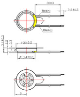 16mm speaker dimensions (in mm).