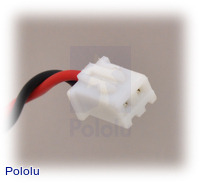 2-Pin female JST XH-style connector.