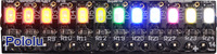 Elabguy LED-Rainbow-V1B 12-LED rainbow bar, top view.