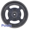 2-5/8" plastic Black wheel Futaba servo hub