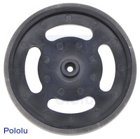 2-5/8" plastic Black wheel Futaba servo hub