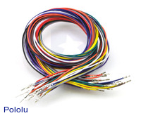 Wires with Pre-crimped Terminals 20-Piece Rainbow Assortment M-F 36"