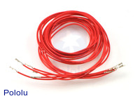 Wires with Pre-crimped Terminals 5-Pack F-F 36" Red