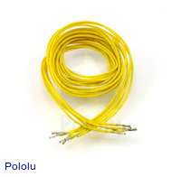 Wires with Pre-crimped Terminals 5-Pack F-F 36" Yellow