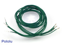 Wires with Pre-crimped Terminals 5-Pack M-F 36" Green