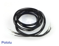Wires with Pre-crimped Terminals 5-Pack M-M 36" Black