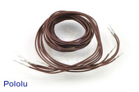 Wires with Pre-crimped Terminals 5-Pack M-M 36" Brown
