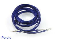 Wires with Pre-crimped Terminals 5-Pack M-M 36" Blue