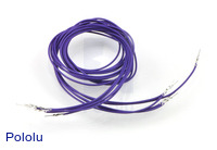 Wires with Pre-crimped Terminals 5-Pack M-M 36" Purple
