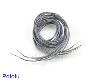 Wires with Pre-crimped Terminals 5-Pack M-M 36" Gray
