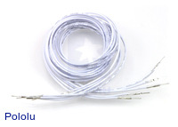 Wires with Pre-crimped Terminals 5-Pack M-M 36" White