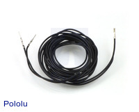 Wires with Pre-crimped Terminals 2-Pack M-F 60" Black