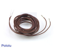 Wires with Pre-crimped Terminals 2-Pack M-F 60" Brown