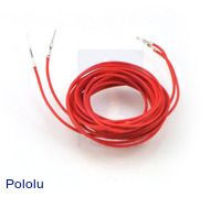 Wires with Pre-crimped Terminals 2-Pack M-F 60" Red