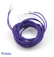 Wires with Pre-crimped Terminals 2-Pack M-F 60" Purple