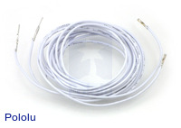Wires with Pre-crimped Terminals 2-Pack M-F 60" White