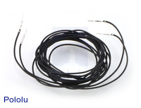 Wires with Pre-crimped Terminals 2-Pack M-M 60" Black