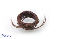Wires with Pre-crimped Terminals 2-Pack M-M 60" Brown