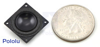 18mm speaker with US quarter for size reference.
