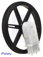 Pololu Wheel 80x10mm Pair - Black 