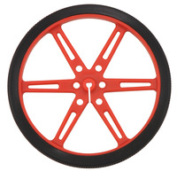 Pololu wheel 80×10mm – red.