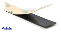 Force-sensing resistor (24"&times;0.25" strip) adhesive backing.