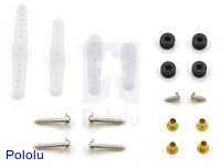 Hardware included with the GWS PARK L mini servo (might vary).