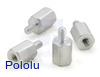Aluminum Standoff: 1/4" Length, 2-56 Thread, M-F (4-Pack)