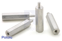 Aluminum Standoff: 3/4" Length, 2-56 Thread, M-F (4-Pack)