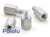 Aluminum Standoff: 1/4" Length, 4-40 Thread, M-F (4-Pack)