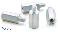 Aluminum Standoff: 3/8" Length, 4-40 Thread, M-F (4-Pack)