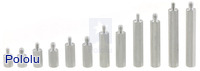 Aluminum male-female hex standoffs with 2-56 and 4-40 thread types and sizes from 1/4" to 1-1/4".
