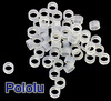 Nylon Spacer: 2mm Length, 4mm OD, 2.7mm ID (50-Pack)
