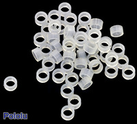Nylon Spacer: 2mm Length, 4mm OD, 2.7mm ID (50-Pack)