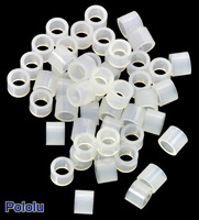 Nylon Spacer: 4mm Length, 5mm OD, 3.3mm ID (50-Pack)