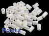 Nylon Spacer: 6mm Length, 4mm OD, 2.7mm ID (50-Pack)