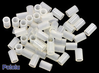 Nylon Spacer: 6mm Length, 4mm OD, 2.7mm ID (50-Pack)