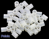 Nylon Spacer: 6mm Length, 5mm OD, 3.3mm ID (50-Pack)