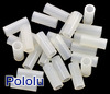 Nylon Spacer: 12mm Length, 5mm OD, 3.3mm ID (25-Pack)