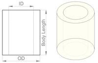 Nylon spacer mechanical drawing.