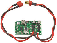 Simple High-Power Motor Controller 18v25 or 24v23 with custom power and motor connectors (NOT included).