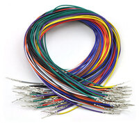 Wires with Pre-crimped Terminals 50-Piece Rainbow Assortment M-M 24"