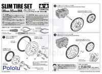 Instructions for Tamiya 70193 Slim Tire Set.